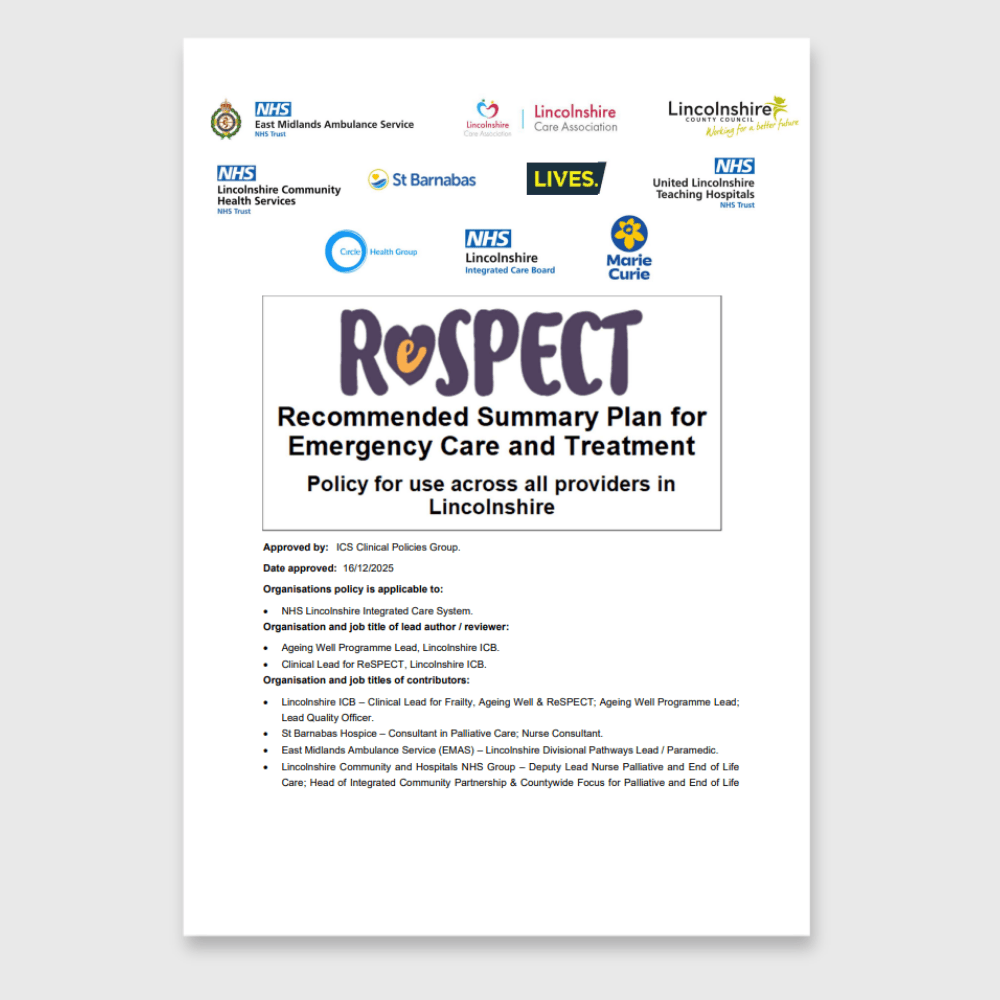 Lincolnshire ReSPECT Policy 2025